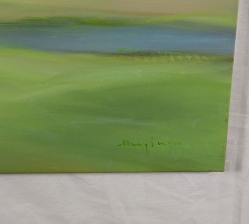 Heinz Jürgen Menzinger Ölgemälde Golf Golfplatz