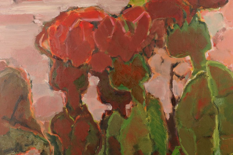 Helena Cyganska Walicka Ölgemälde 4 Figuren abstrakt 1978 Walter Scheel