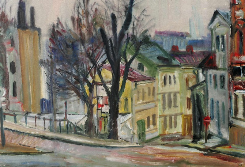 Helmut Nentwig antike Gouache 1948 Flensburg oder Hamburg