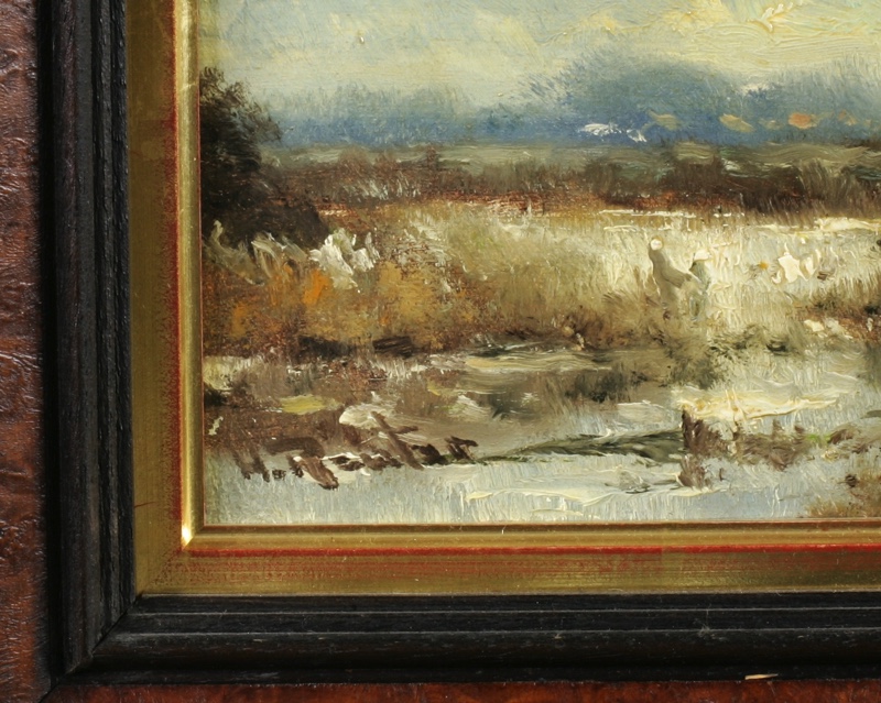 Helmut Reuter Ölgemälde älter Impressionist Fluss Nahe