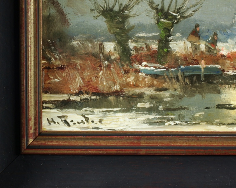 Helmut Reuter Ölgemälde älter Impressionist Schnee