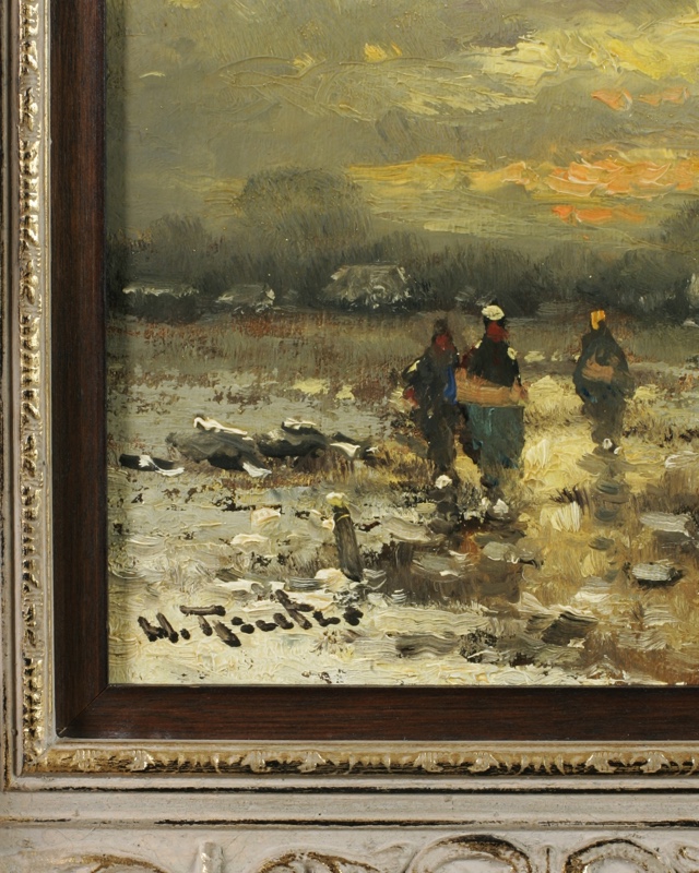 Helmut Reuter Ölgemälde älter Impressionist Winter