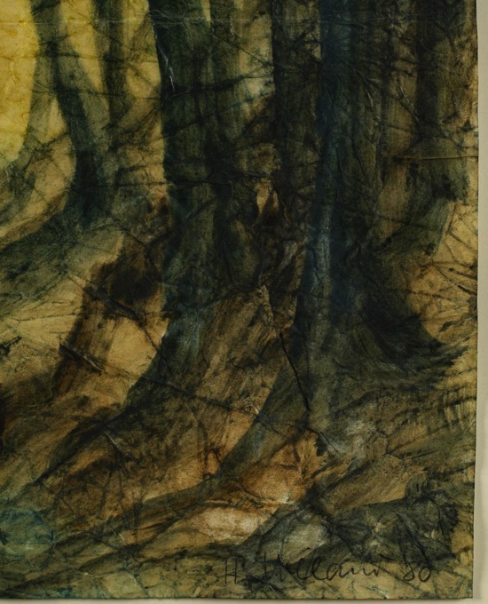Helmut Volland Knitter Aquarell Hochwald 1980