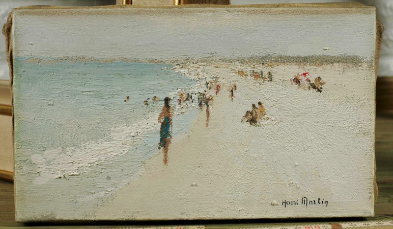 Henri Andre Martin Ölgemälde Strand Frankreich