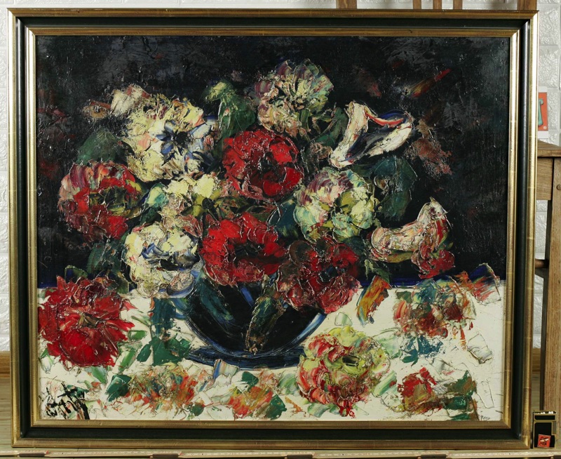 Henry D Anty Ölgemälde Stillleben fleurs