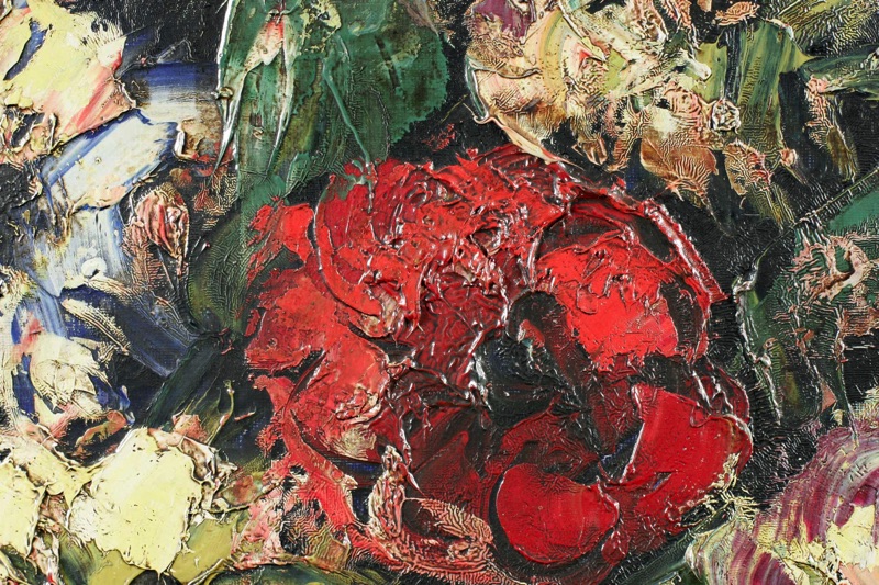 Henry D Anty Ölgemälde Stillleben fleurs