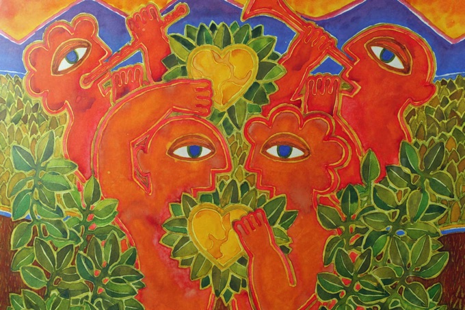 Herbert Schneider Aquarell Figuren 1982