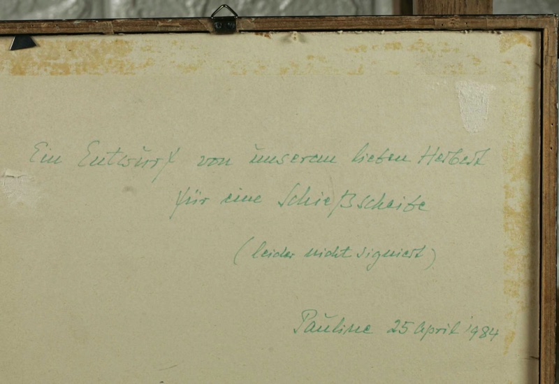 Herbert Schneider Aquarell Schießscheibe Schützenscheibe Erotik