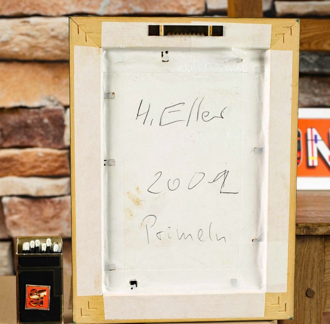 Hermann Eller Ölgemälde Primeln 2002