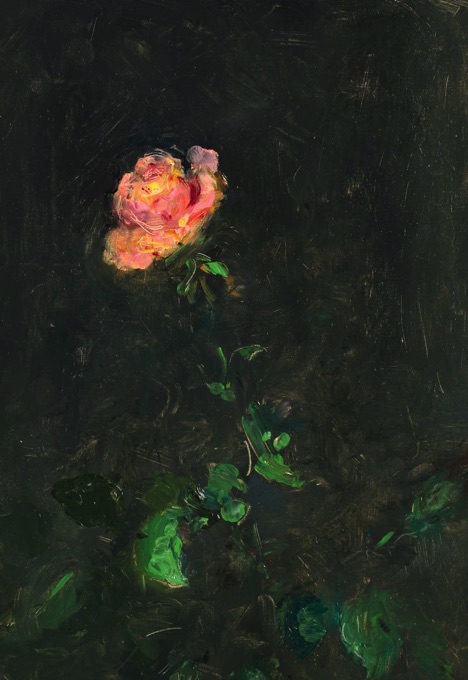 Hermann Eller Ölgemälde Rose 1983