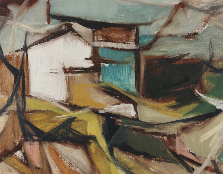 Hermann Haindl Dorf abstrakt BBK