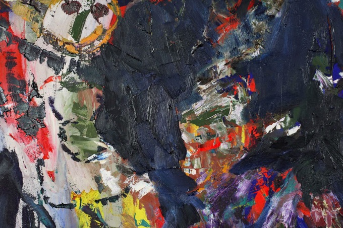 Herwig Rumpl 1975 2012 Grossformat Ölgemälde 110 100cm abstrakt von 2005