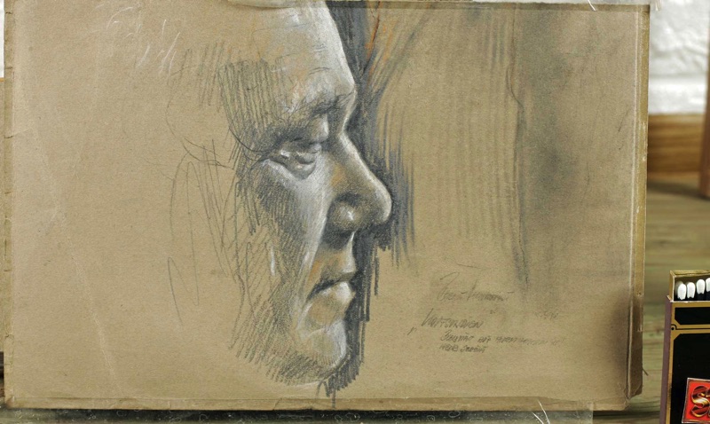Hevenschmidt antike Zeichnung Ente Portrait 1880