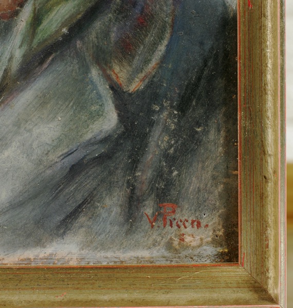 Hugo von Preen antikes Ölgemälde Charakterkopf Genre Portrait Mann