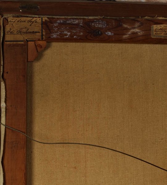 Ida Idi Teichmann Ölgemälde antik auf dem Sofa 1910