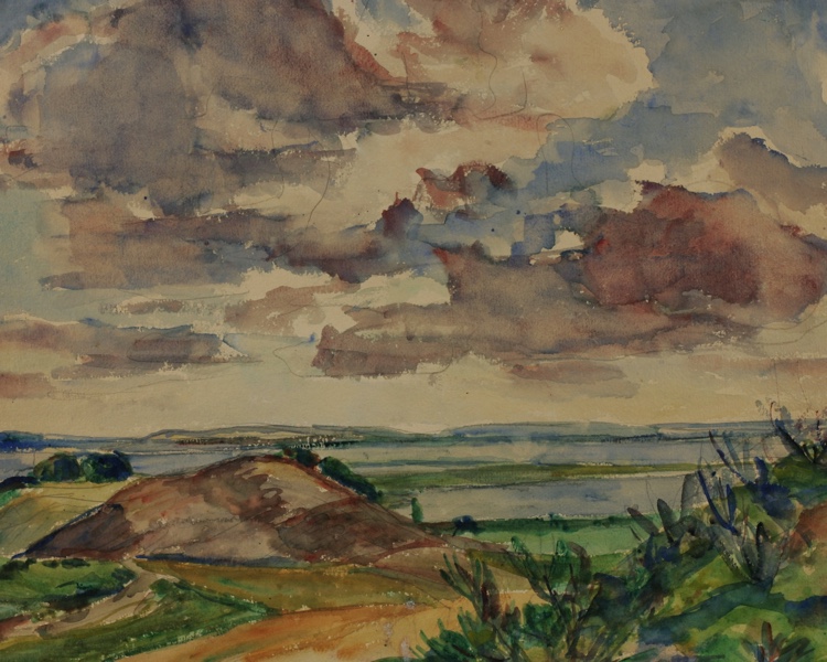 Immanuel Meyer Pyritz Aquarell älter Hiddensee Rügen