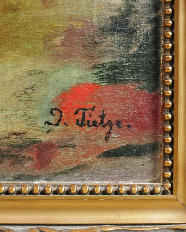 J Tietge Ölgemälde antik Art Deco Stillleben