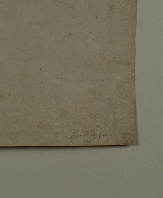 Jakob Becker antike Zeichnung Studie Portrait