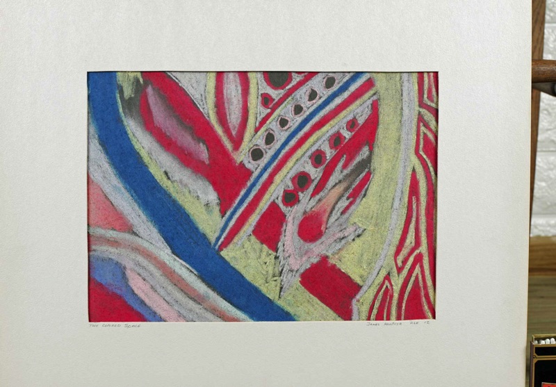 James Montoya Pastell Gemälde 1972 the colored space