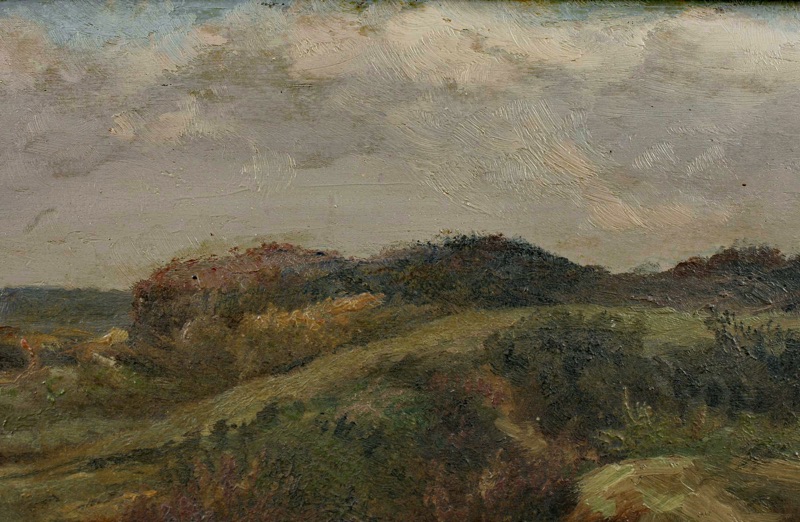 Jean Baptiste van Leemputten antikes Ölgemälde Landschaft