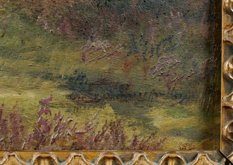 Jean Baptiste van Leemputten antikes Ölgemälde Landschaft