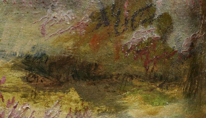 Jean Baptiste van Leemputten antikes Ölgemälde Landschaft