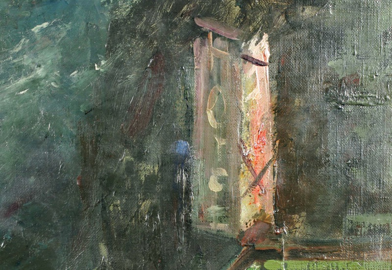 Jean Germain Jacob Ölgemälde antik Paris rue Lepic