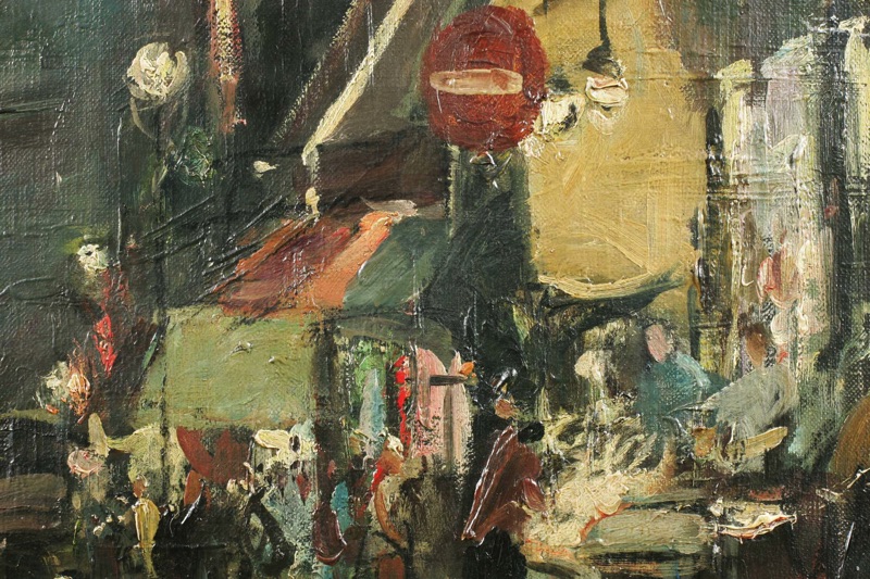 Jean Germain Jacob Ölgemälde antik Paris rue Lepic