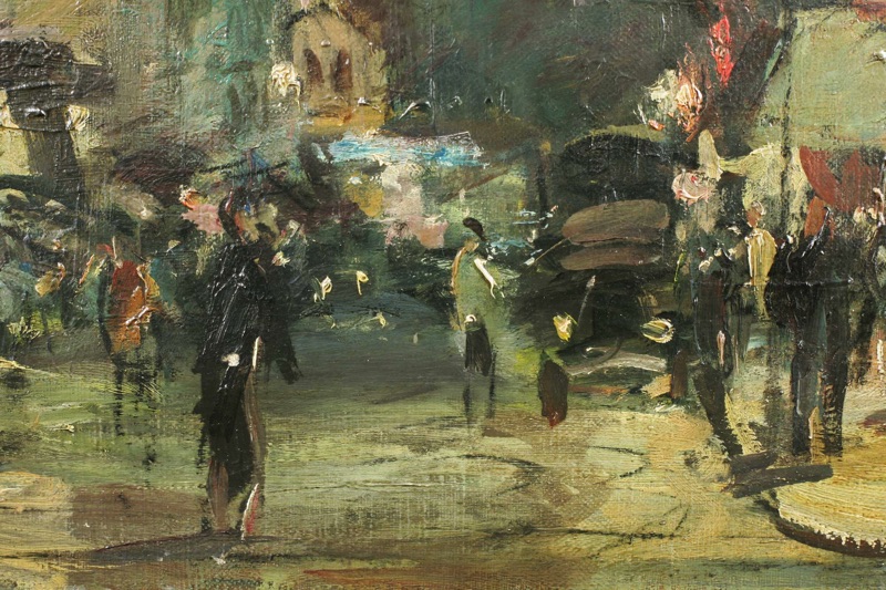 Jean Germain Jacob Ölgemälde antik Paris rue Lepic