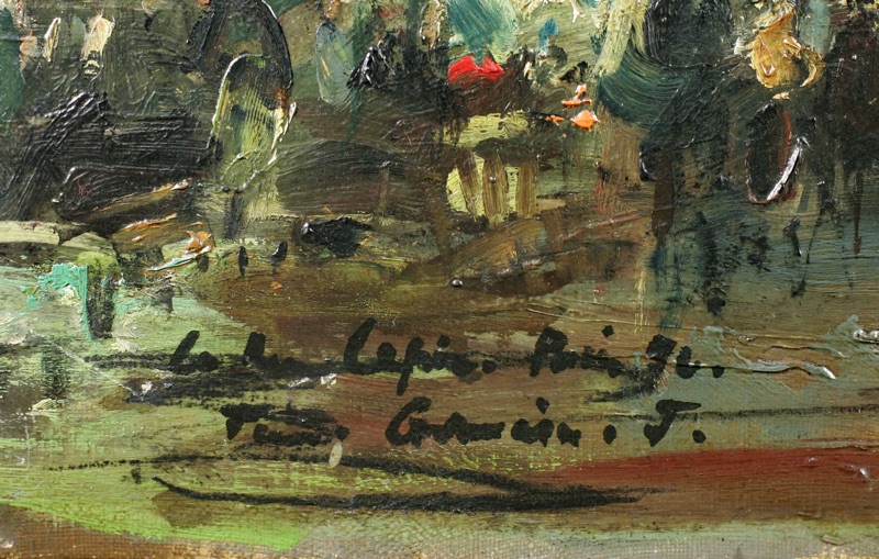 Jean Germain Jacob Ölgemälde antik Paris rue Lepic
