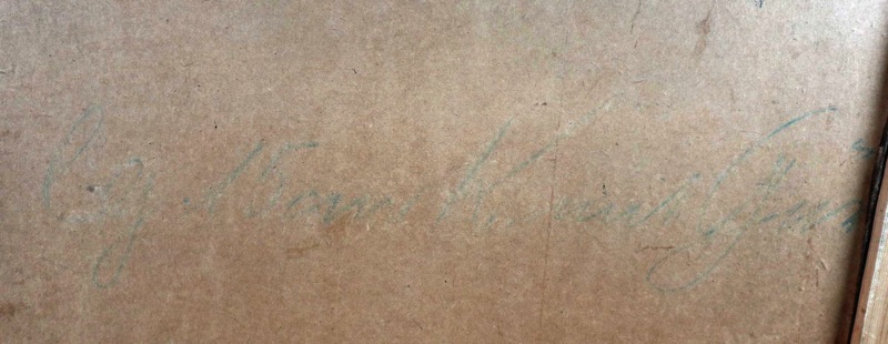 Joh Laeverenz Ölgemälde antik 1928 Stillleben blühender Kaktus