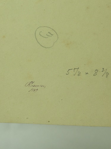 Johan Frederik Frits Nikolai Vermehren Zeichnung antik 1859 Mor og datter