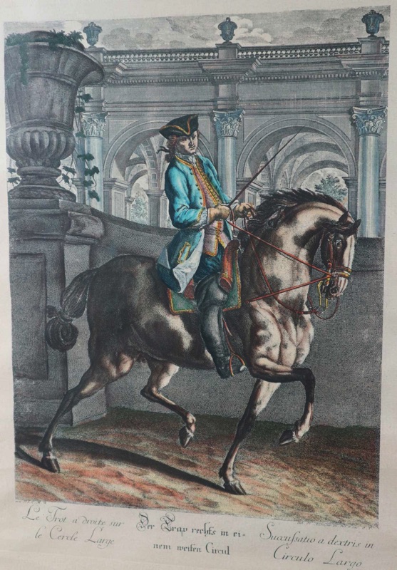 Johann Elias Ridinger Kupferstich der Trap rechts