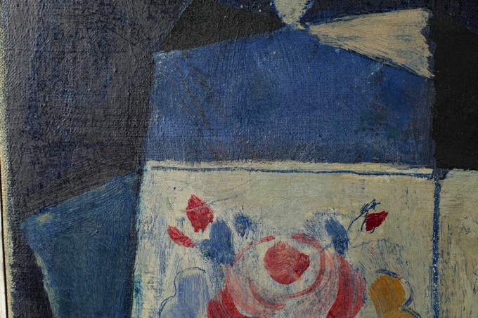 Johann Georg Geyger Ölgemälde 1953 Stilleben Kuchenform