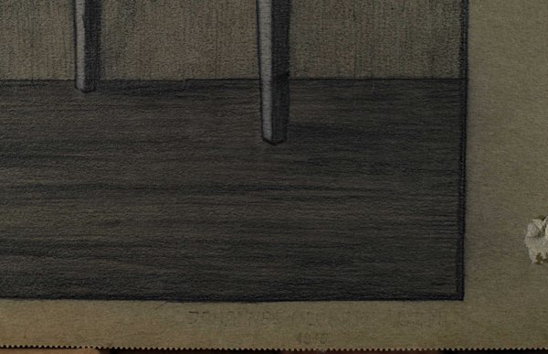 Johannes Zeichnung Tisch Bauhaus antik 1910