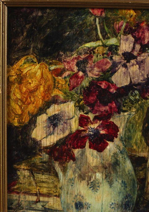 Jugendstil Ölgemälde antik Stillleben signiert 1915