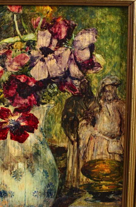 Jugendstil Ölgemälde antik Stillleben signiert 1915