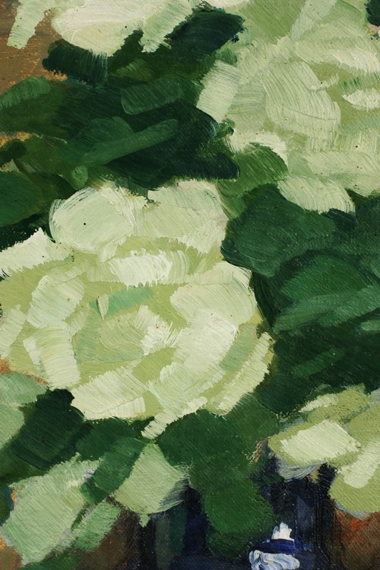 Kainer Ölgemälde antik Stillleben Blumen Spiegel