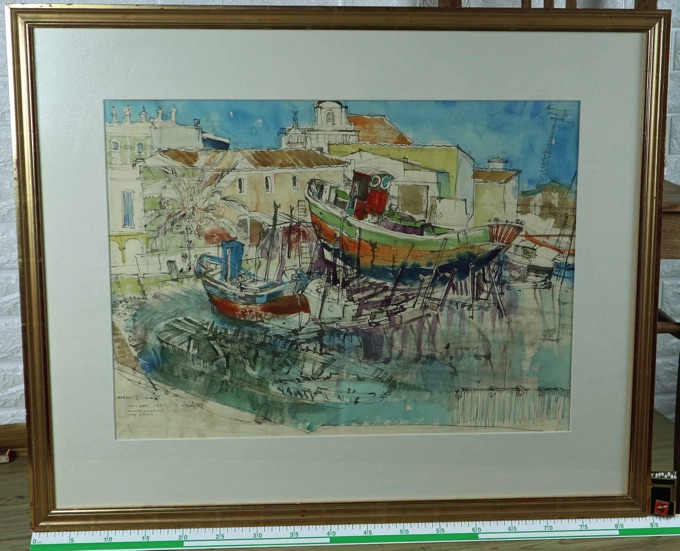 Karl Seidl Aquarell 1969 Lagune