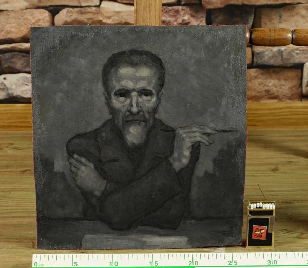 Kofron Ölgemälde um 1940 antik Selbstportrait Memento Mori entartete Kunst Franz