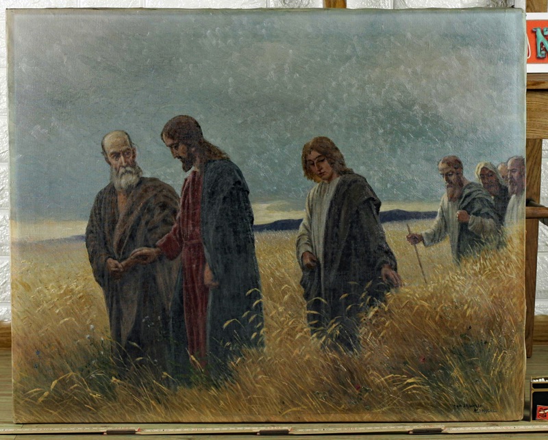 Kopie nach Johannes Raphael Wehle Ölgemälde antik Jesus Henschl