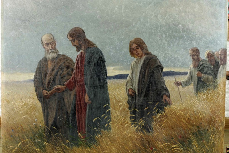 Kopie nach Johannes Raphael Wehle Ölgemälde antik Jesus Henschl