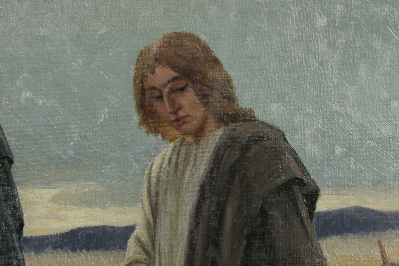 Kopie nach Johannes Raphael Wehle Ölgemälde antik Jesus Henschl