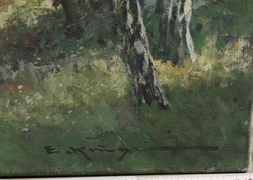 Krüger Ölgemälde älter Eifel Landschaft