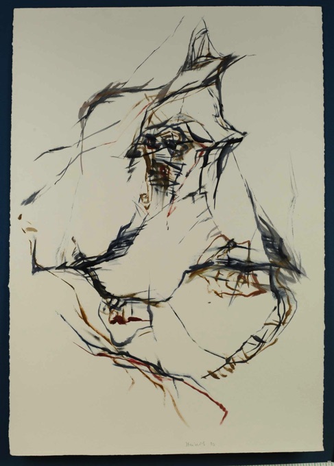 Kurt Steinel Aquarell 1990 abstrakt Figur Person