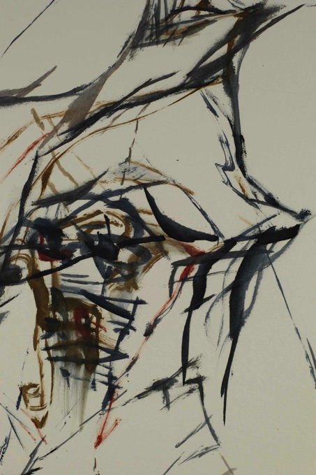Kurt Steinel Aquarell 1990 abstrakt Figur Person