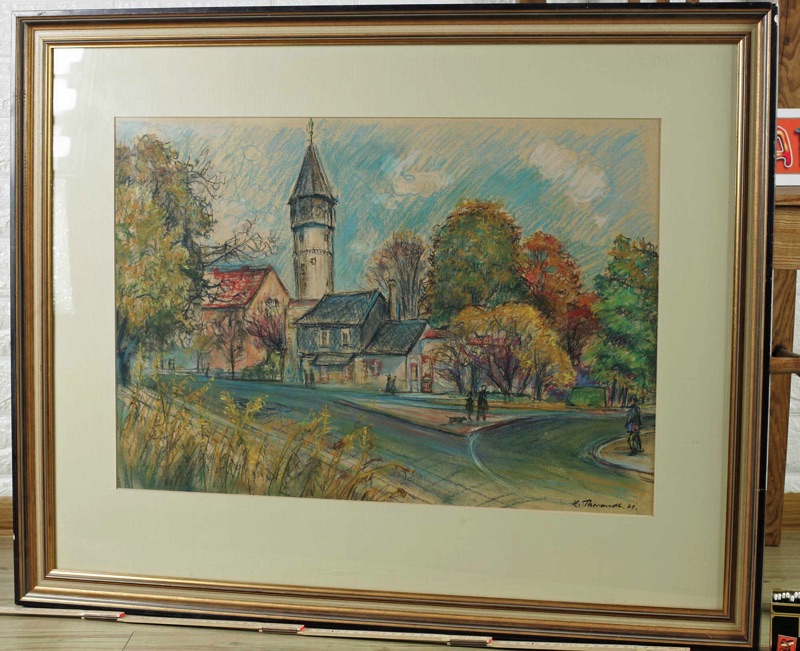 Kurt Thorandt Pastell 1971 Friedberger Warte Frankfurt am Main