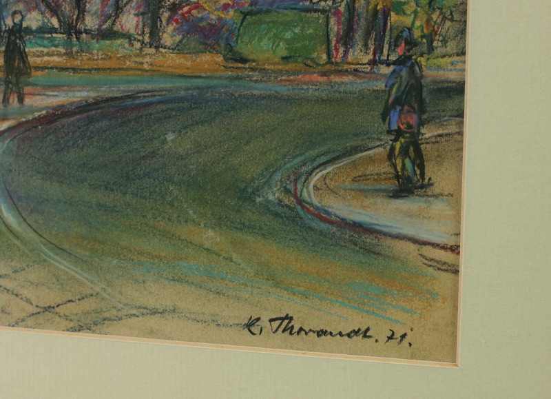 Kurt Thorandt Pastell 1971 Friedberger Warte Frankfurt am Main