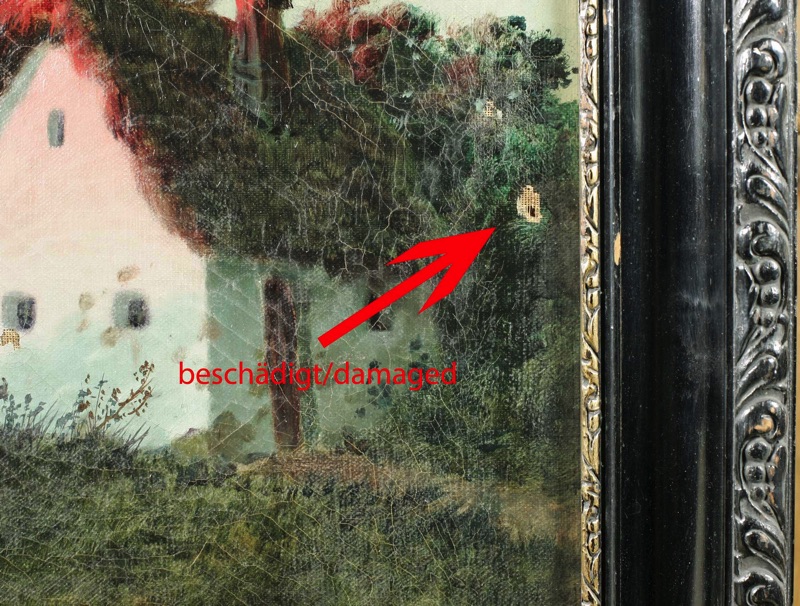 Laszlo Dioszeghi Ölgemälde antik einsames Haus 1935