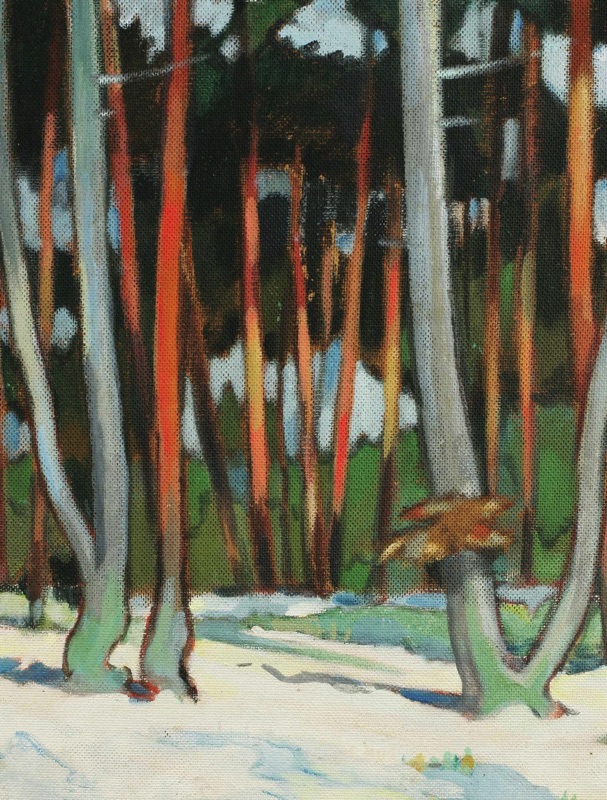 Leo Acrylgemälde am Haidberg 1970